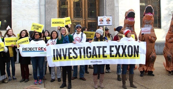 Protesta contra Exxon por ocultar pruebas del cambio climático 