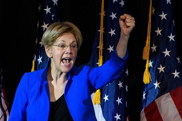 Elizabeth Warren, candidata presidencial por el partido demócrata. 