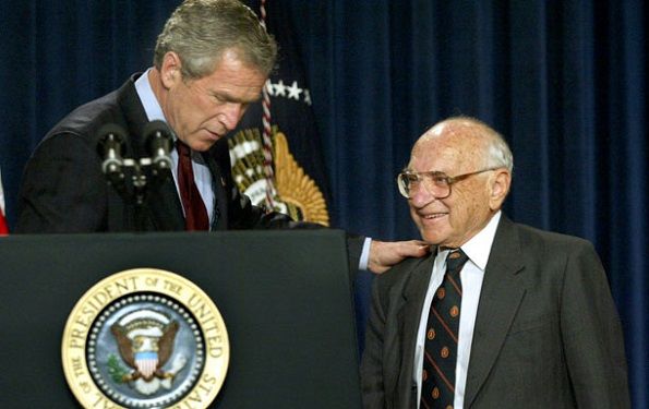 Milton Friedman y George Bush