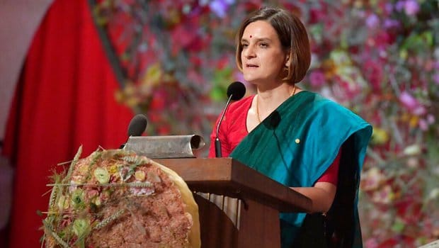 Esther Duflo en su discurso de aceptación del Premio Nobel