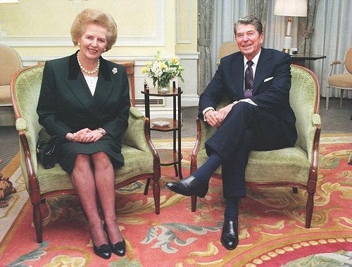 Margaret Thatcher con Ronald Reagan