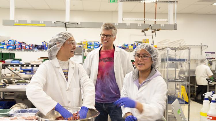 Patrick Brown en el laboratorio de Impossible Foods en Redwood City