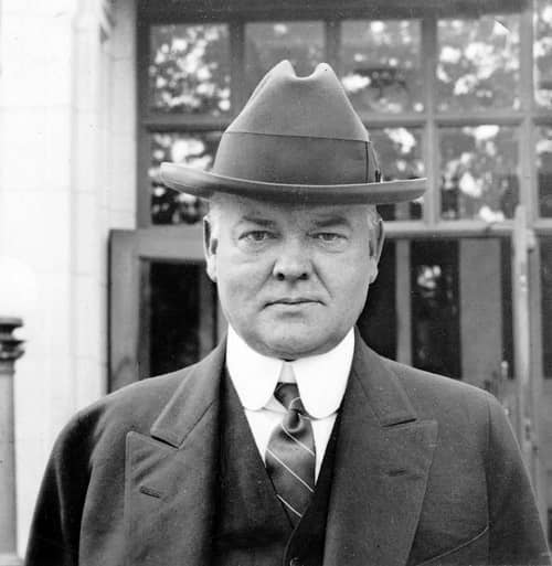 Herbert Hoover, presidente de Los Estados Unidos durante la crisis del 29.
